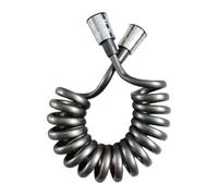 Tuyau flexible rétractable à ressort de 1,5/2/3/5 mètres for pommeau de douche, toilettes, bidet, tuyau d'eau, plomberie, robinet de bain, tuyau en spirale(Dark Grey,200cm)