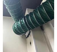 Tuyau flexible robuste de 6 m avec support en acier - Conduit de ventilation rétractable pour ventilateurs d'extraction d'air et conduits d'entrée industriels (360 mm)
