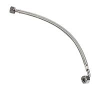 Tuyau flexible tressé en acier 304 avec joint de coude 1/2" - Raccords sanitaires lourds - 350 mm de long