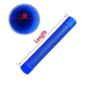 Tuyau flexible universel en silicone bleu for voiture, tuyau d'admission d'air, radiateur, compresseur, tube d'intercooler, raccord caoutchouc et deux colliers de serrage(300MM_ID 20MM)