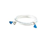 Tuyau gaz butane souple 1,5 m - Caoutchouc avec 2 colliers de serrage | Tuyau gaz butane souple 150 cm, diamètre 1,2 cm, embouts 6 mm, avec 2 colliers de serrage, conforme aux normes de sécurité