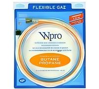 Wpro Tuyau gaz flexible TBC158 – Caoutchouc 1,5 m Butane/Propane à vis 10 ans