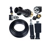 Tuyau Haute Pression 10m M22-QC Lavor avec Adaptateur M22 Bayonet - Nylon Renforcé Click Connect Résistant Compatible Lavor