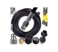 Tuyau Haute Pression de Nettoyage Canalisation 20m - Buse 3+1 Pression 180 bar Adaptateurs M22 Bayonet Click