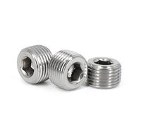 Tuyau hexagonal en acier inoxydable 316 0,3 cm, 1/4", 3/8", 1/2", 3/4", 2,5 cm - 5,1 cm BSPT/NPT mâle à tête fraisée pour eau et gaz (BSPT, 5,1 cm)