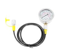 Tuyau Hydraulique Avec Manomètre, Manomètre Hydraulique Raccord de Point de Test de Tuyau Hydraulique M16 X 2-BSP1/4 0~600BAr 8500PSI Kit de Tuyau de Jauge pour Tester la Pression Dans un Système