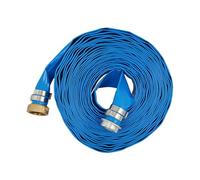 Tuyau industriel plat de 50 m - Tuyau de vidange - Tuyau de pompier - Tuyau de rinçage pour piscines - Tuyau de vidange de pompe à eau agricole pour le raccordement aux pompes submersibles (2, 2")