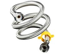 Tuyau Inox Ondulé Soufflet en acier inoxydable for chauffe-eau métallique, tuyau d'arrivée d'eau for toilettes, eau chaude et froide(150 cm)