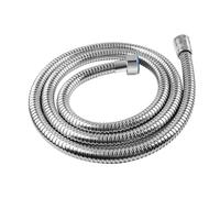 Tuyau Inox Ondulé Tuyau de douche extensible en acier inoxydable noir et argent, raccord 1/2" flexible for WC salle bain(1.5m silver)