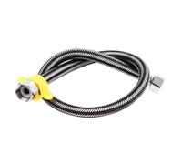 Tuyau Inox Ondulé Tuyau flexible tressé en acier inoxydable de 40/60/80/100/150/200 cm for chauffe-eau domestique, robinet toilette et arrivée d'eau chaude froide(Color2,100cm)