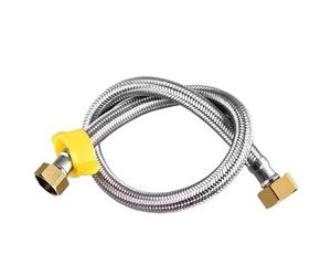 Tuyau Inox Ondulé Tuyau flexible tressé en acier inoxydable de 40/60/80/100/150/200 cm for chauffe-eau domestique, robinet toilette et arrivée d'eau chaude froide(Color3,100cm)