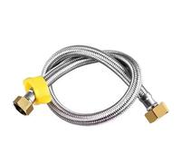 Tuyau Inox Ondulé Tuyaux de plomberie tressés en nylon et acier inoxydable G1/2 pouce, 20/40/60/80/100/150/200 cm, flexibles douche anti-explosion(Color3,150cm)