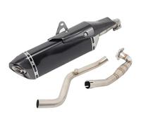 Tuyau Intermédiaire D'échappement De Moto pour X-ADV 750 X ADV750 2017-2023 Système Complet Motorcycle D'échappement Échappement Escape Le Support Tube Modifié Tuyau Liaison Avant 51 Mm(Noir)
