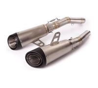 Tuyau Intermédiaire D'échappement De Moto pour Z1000 2007-2009 Moto Système Complet 51mm Silencieux D'échappement Tuyau De Queue Mi Connecter Liens Conseils Gauche Droite