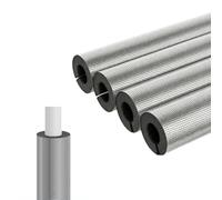 Tuyau Isolant En Mousse Avec Feuille d'aluminium Autocollant, 20-110mm ID | Antigel d'extérieur Tube d'isolation, Pré-Fendu, Flexible pour Ligne À Climatisation, Tuyau de Plomberie(ID20MM X T20MM)