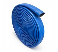 Tuyau isolant - Rouleau de 10 m x Ø 18 mm/6 mm - Bleu - Tuyau de chauffage, avec peau de protection - Pour conduite d'eau chaude - Isolation des tuyaux