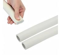 Tuyau Isolation Tube Tuyau Calorifuge Tube en Mousse pour Support de Poignée Flexible Isolation Tuyaux Chauffage Solaire Isolation de Tuyau de Sanitaire,Climatisation(Blanc,28mm*5mm*1.95m)