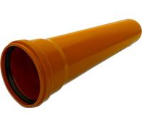 Tuyau KG DN 160 x 1000 mm 160 x 4,7/1000 PVC SN8 - Tuyau d'évacuation fixe multicouche avec manchon enfichable et joint d'étanchéité en caoutchouc - Installation des eaux usées - Système de tuyaux