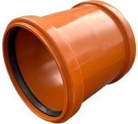 Tuyau KG DN 250 PVC-U SN8 | Manchon de glissement avec joint | pour systèmes de drainage externes | 2 joints en caoutchouc | Système d'eaux usées | Système de tuyau d'égout