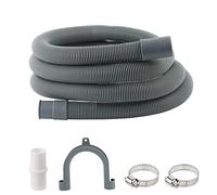 Tuyau Lave-Linge 2m, Rallonge de Tuyau Vidange pour Machine à Laver, Avec Raccord Vidange et 2 Clips, Pour Laveuse, Lave-Vaisselle et Sécheuse (2M)
