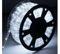 Tuyau lumineux LED Aopunly Chaîne lumineuse éclairage blanc 50 mètres LED pour intérieur/extérieur Noël éclairage décoration Tuyau lumineux