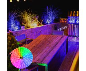 Tuyau lumineux LED éclairage extérieur jardin terrasse chemin transparent longueur 6 m