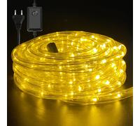 Tuyau lumineux LED TolleTour Kit complet avec accessoires Chaîne lumineuse Éclairage Blanc chaud 50 mètres LED pour intérieur/extérieur Éclairage Noël Décoration Tuyau lumineux