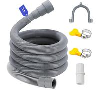Tuyau Machine à Laver 1/1.5/2/2.5/3/4/5/6M, Convient à 4 Tailles d'interface, Rallonge Tuyau Lave Vaisselle, Tuyau Lave Vaisselle Pour Laveuse, Lave-Vaisselle et Sécheuse