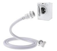 Tuyau Machine à Laver 2m,Tuyau Lave Vaisselle,3/4 pouce droit/angle 90 degrés,pour Lave-Linge et Lave-Vaisselle,Gris