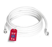 Tuyau Machine à Laver 5 m Universel Tuyau Alimentation Lave Linge et Lave Vaisselle Flexible Arrivée d Eau PVC Renforcé Compatible Bosch Siemens Neff Miele AEG