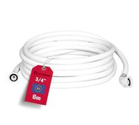 Tuyau Machine à Laver 6 m Universel Flexible Alimentation Lave Linge PVC | PVC Renforcé, Flexible Arrivée d'Eau, Compatible Bosch Siemens Neff Miele AEG
