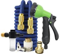 Tuyau magique extensible - Tuyau d'arrosage flexible pour un jardinage facile, 5 m avec pot en mousse - Léger et design