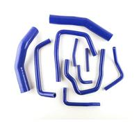 Tuyau Moteur Radiateur Compatible Avec Toyota Pour Land Pour Cruiser HDJ80 1HD-T/FT 4.2L Pour Turbo 1990 1991 1992 1993 1994 1995 1996 1997 Kit De Tube De Tuyau De Radiateur En Silicone(Blue)
