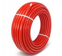 Tuyau multicouche Ø 20x2 mm - rouleau de 50 m avec mousse PE rouge de 9 mm - tuyau isolé pour chauffage, plancher chauffant et plomberie - durable et flexible