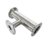 Tuyau OD 19/25/38/51/63/76 mm x 3,8 x 5,1 cm - Réducteur à trois colliers de serrage en T SS304 - Raccord en acier inoxydable SS304 - Pour brassage maison et vin (89 à 76 mm)