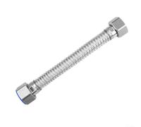 Tuyau ondulé flexible en acier inoxydable 304 pour chauffe-eau G3/4 pour robinet, toilettes, chaudière, plomberie, 10 à 80 cm, argenté (30 cm)