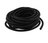 Tuyau ondulé ignifuge en PVC ouvert, diamètre 11 mm, longueur 11 m, noir