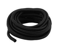 Tuyau ondulé ignifuge en PVC ouvert, diamètre 11 mm, longueur 9,3 m, noir