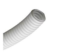 Tuyau ondulé isolé en PP de 10 mètres, fil fermeture, tuyau filetage, plastique, manchon protection flexible(White,AD 21.2 x ID 17mm)