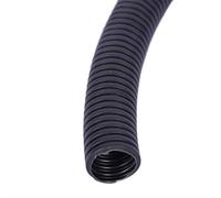 Tuyau ondulé isolé en PP noir, 11.6mm-34.5mm, tuyau de filetage, plastique, manchon protection, flexibilité(AD18.5mm x 10 meter)