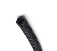 Tuyau ondulé isolé en PP noir ouvert, tuyau de filetage, plastique, manchon protection, flexibilité(34.5mmx29mmx1meter)