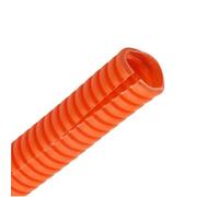 Tuyau ondulé isolé en PP, tuyau plastique, de filetage, manchon protection, flexibilité 11.6mm-34.5mm(Orange,AD 21.2 x ID 17mm)