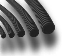 Tuyau ondulé non fendu, en polypropylène, de 2 à 50 m, protection contre les martres, résistant aux UV, goulotte de câbles ignifuge et fendue, dimensions intérieures 25 m, Ø 19 mm