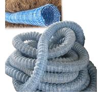 Tuyau perforé de 15 cm for un drainage efficace des sols, tissu non tissé perméable avec fil d'acier for les eaux souterraines de terrain ou de jardin (longueur: 10 m).(600cm,8cm)