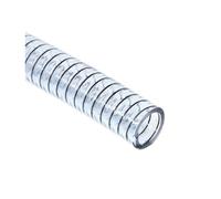 Tuyau plastique transparent aspiration spire acier Ø18, le mètre