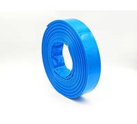 Tuyau plat Ø 32 mm | 1 1/4 pouce 20 mètres | Pression de service 8 bars | Pression d'éclatement de 24 bars | Tuyau en béton | PVC bleu