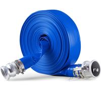 Tuyau plat VEVOR, 50,8 mm x 30 m, tuyau d'évacuation en PVC, adapté à différentes pompes, pour le traitement des eaux usées, le transport de l'eau et autres utilisations
