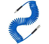 Tuyau pneumatique avec tube en PU, 10 m 6 mm de diamètre intérieur x 9,5 mm de diamètre extérieur avec butée de courbure 1/4" raccord rapide européen et prise bleue Pack de 2 pièces(1)