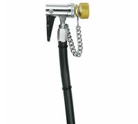 Tuyau pompe à pied double valve avec chaîne SKS Noir
