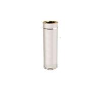 Tuyau pour conduit double paroi acier inox, Ø 130 mm - 25 cm Ep.25 mm